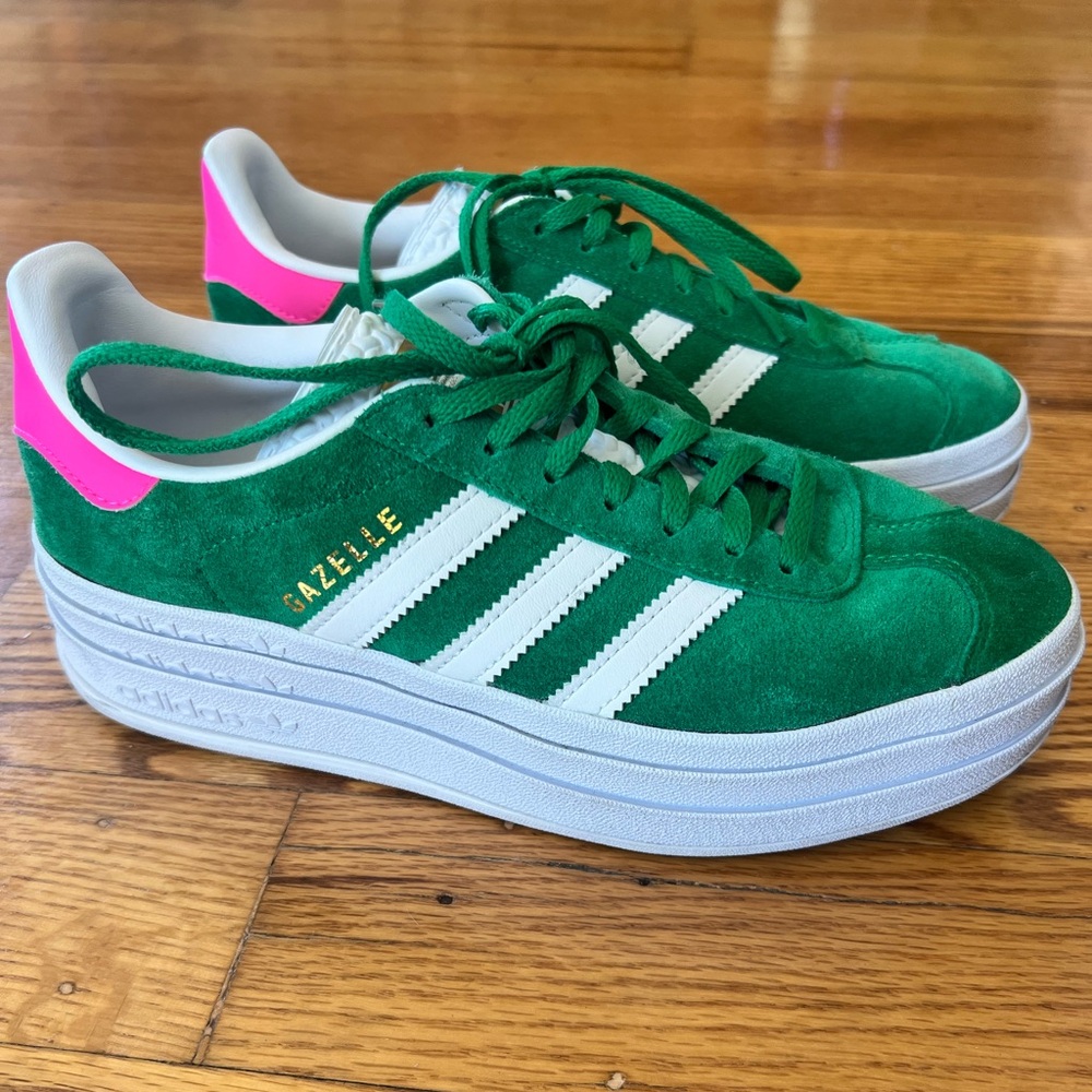 Adidas Gazelle Bold “Green Lucid Pink”